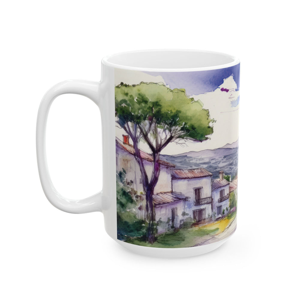 Ceramic Mug – Mediterranean Hilltop