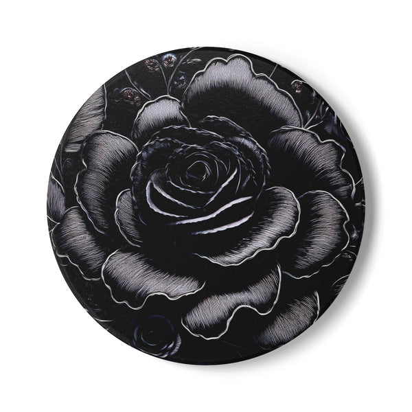 home decor with midnight elegance large rose design