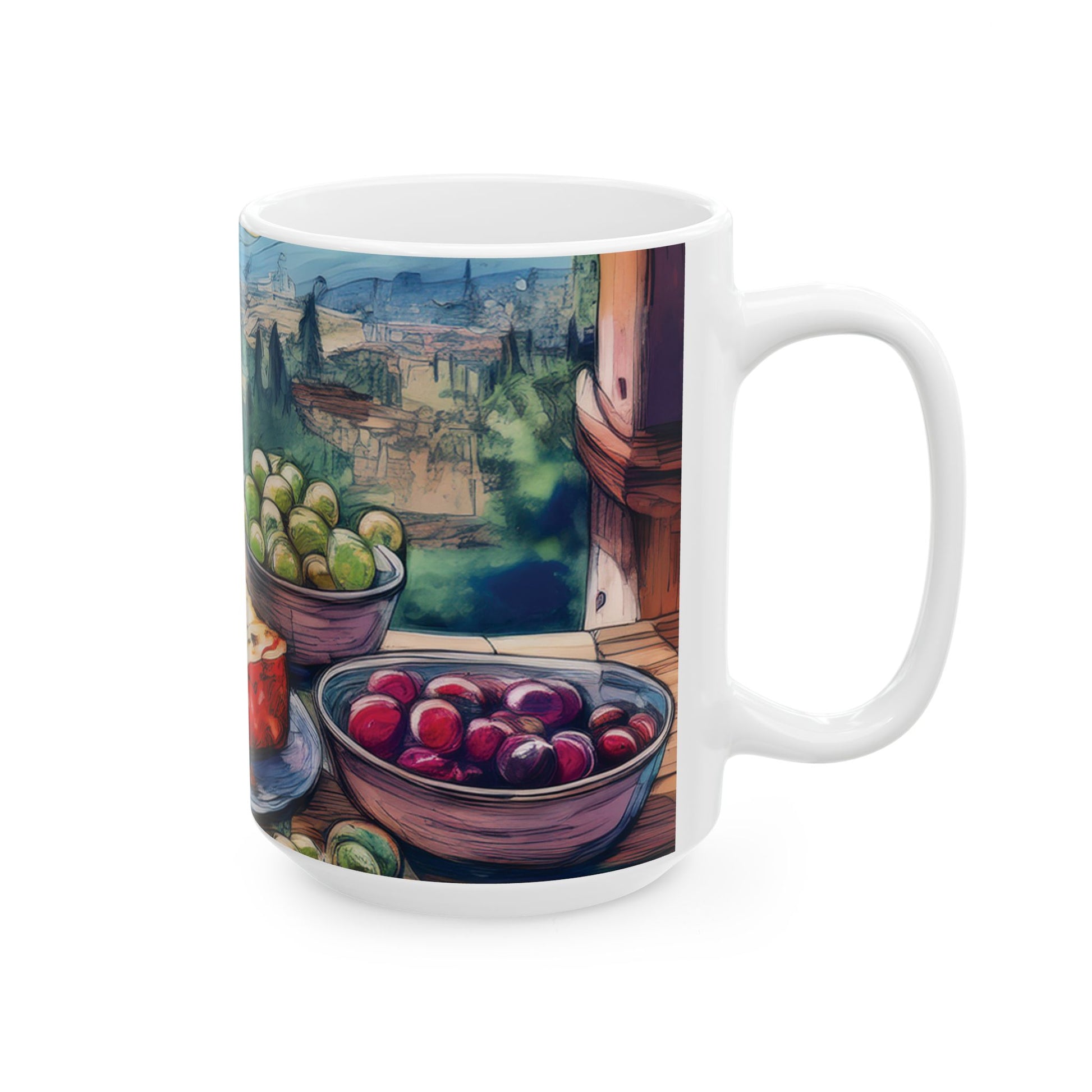 Ceramic Mug- Mediterranean Table