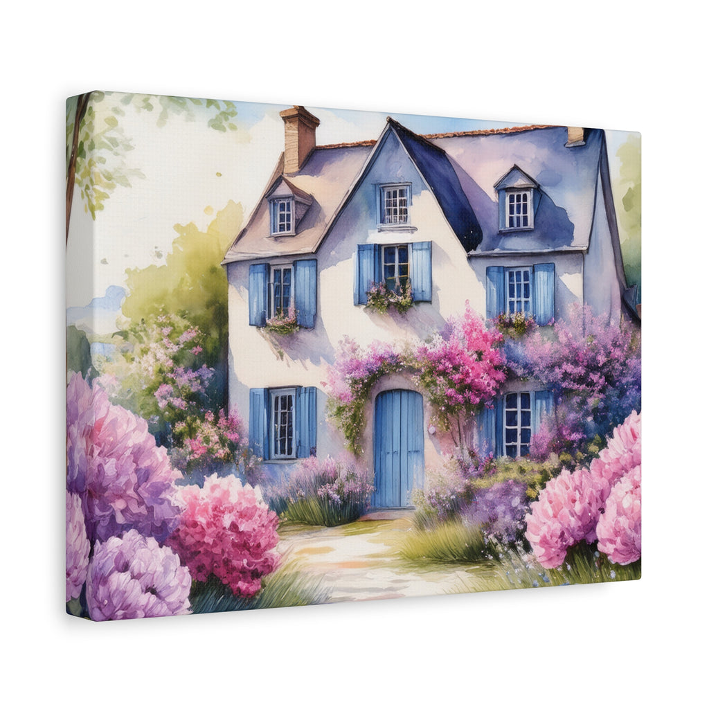 Canvas Wall Art - English Garden Spring Cottage