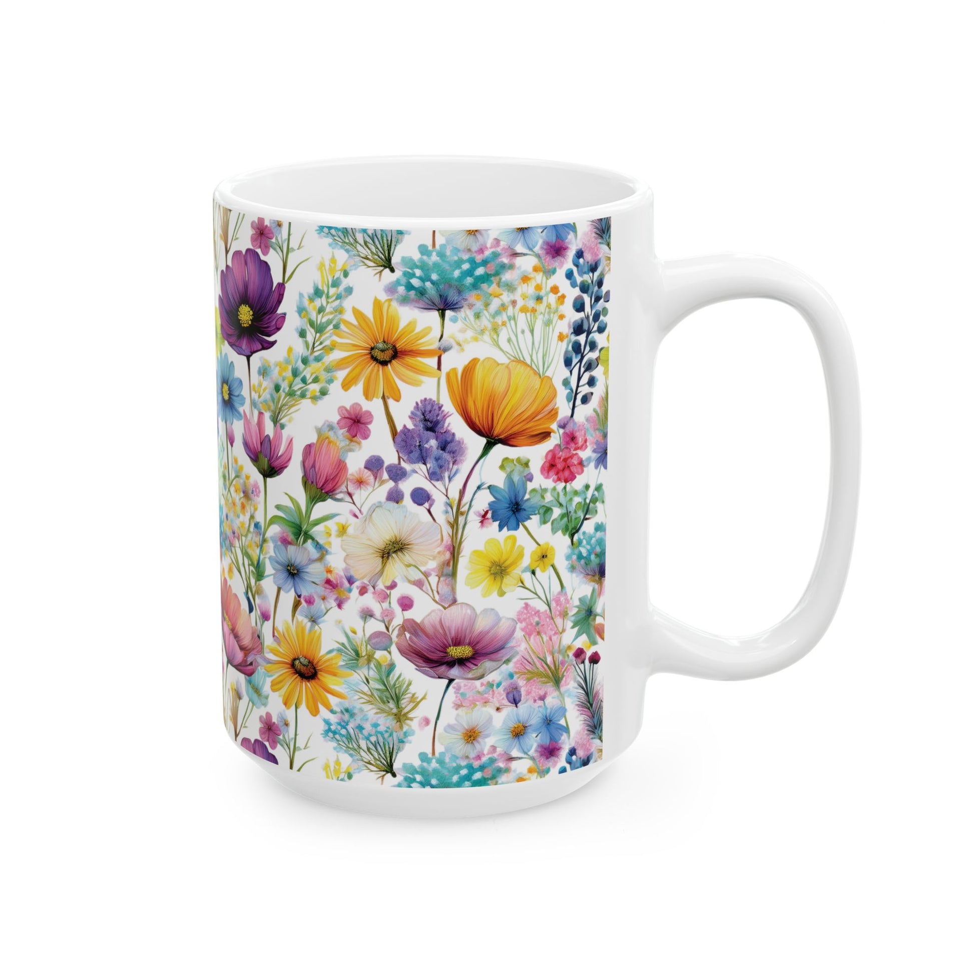 Ceramic Mug – Colorful Wildflowers