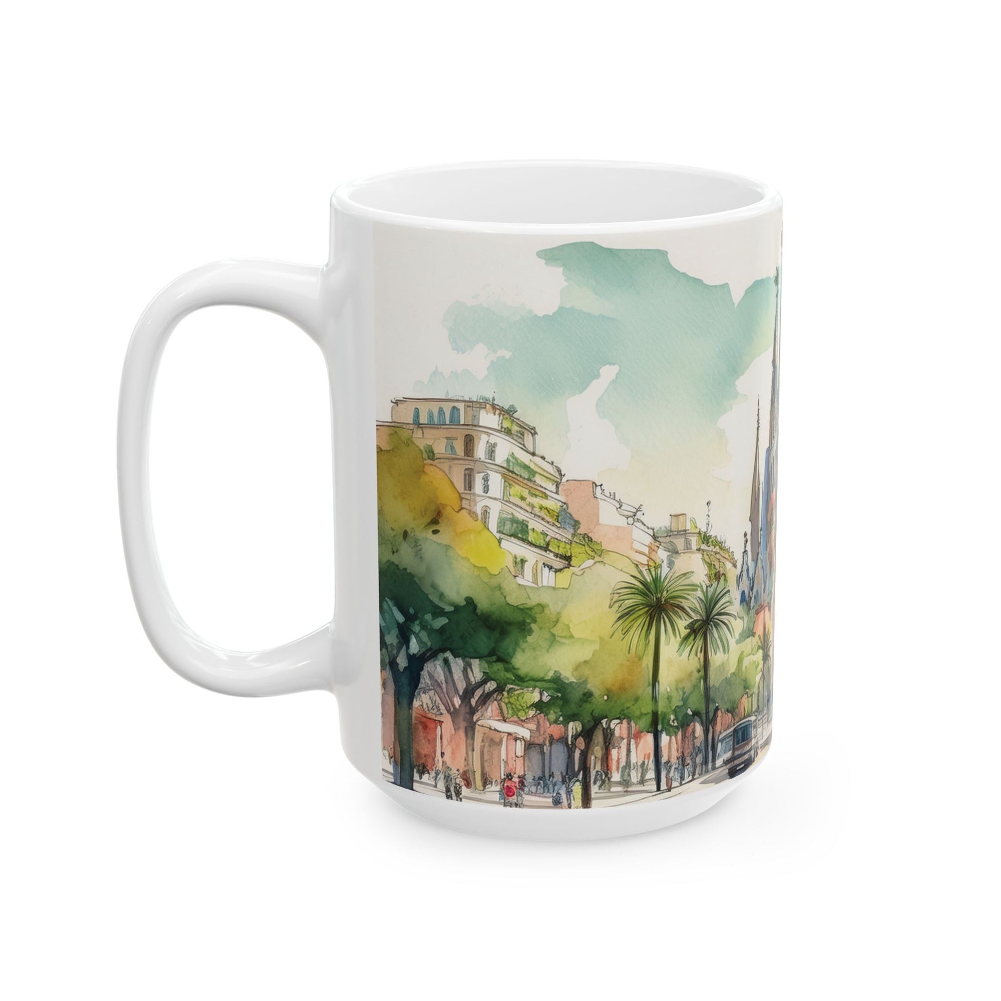 Ceramic Mug – Barcelona Cityscape