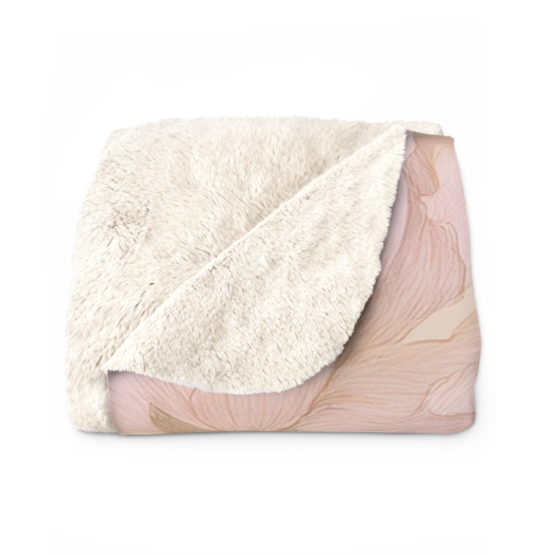 Sherpa Fleece Blanket – Blush Floral