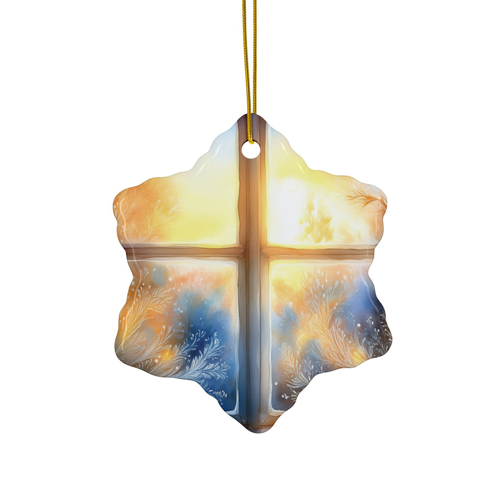 Ceramic Ornament – Peaceful Light & Holiday Blessing