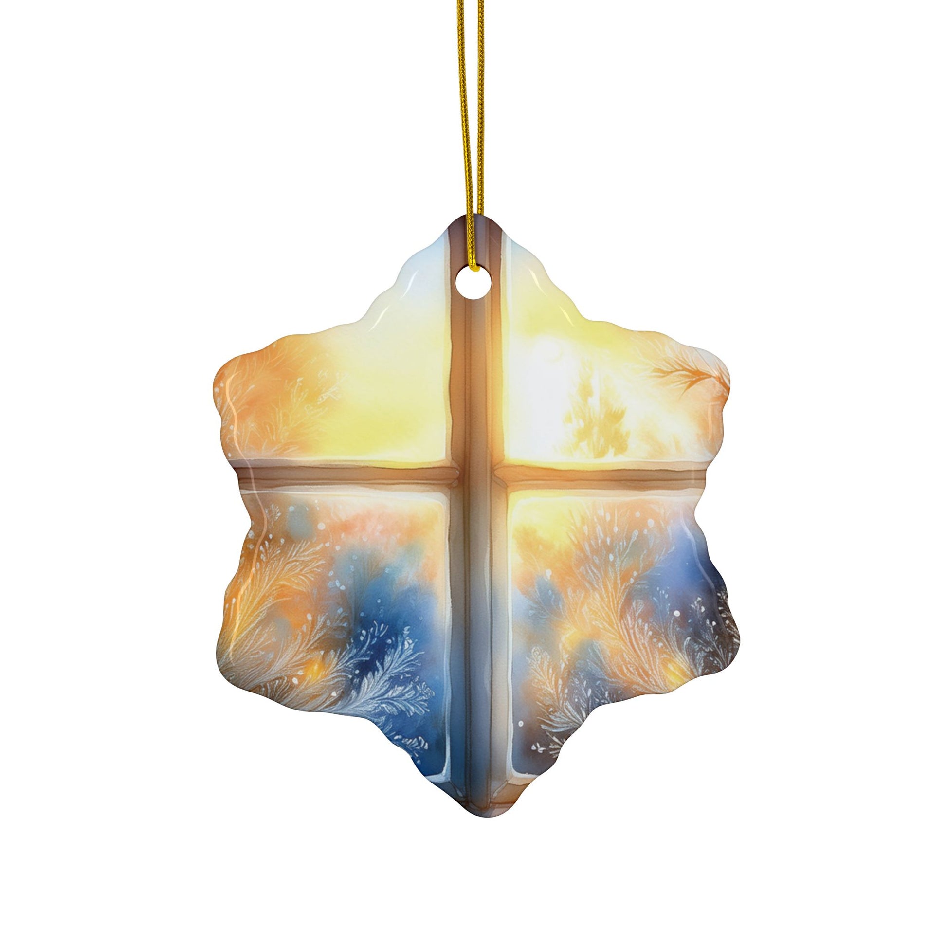 Ceramic Ornament – Peaceful Light & Holiday Blessing
