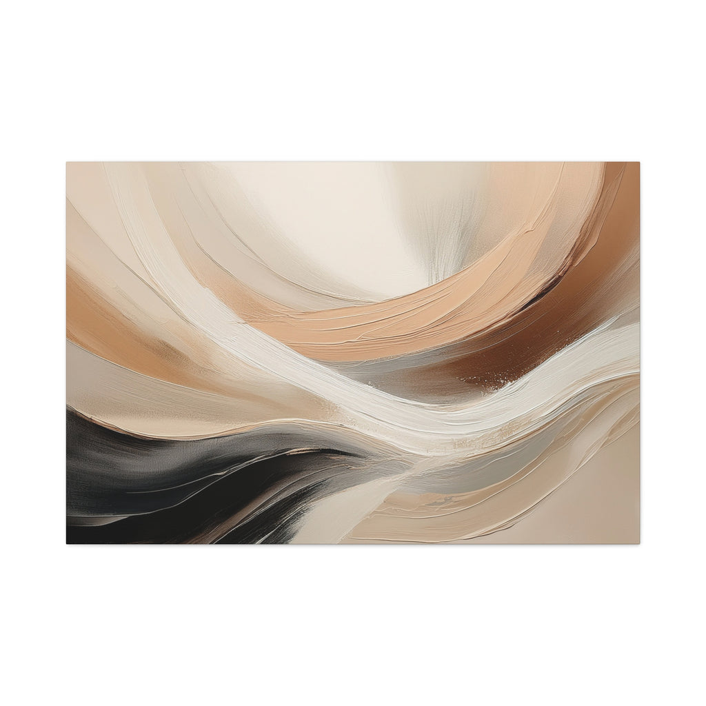 Canvas Wall Art – Modern Beige Waves