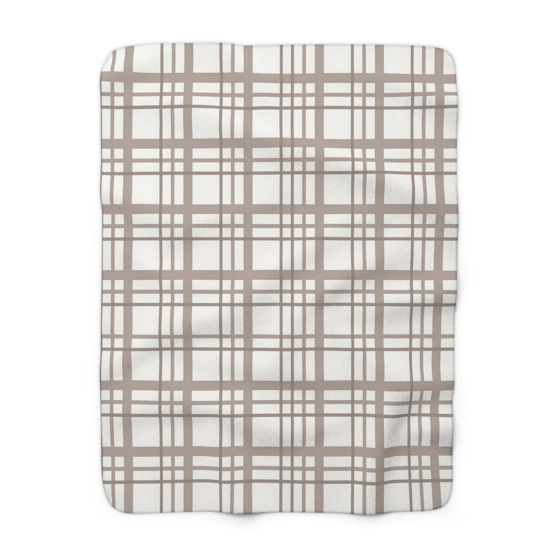 Sherpa Fleece Blanket – Faded Plaid