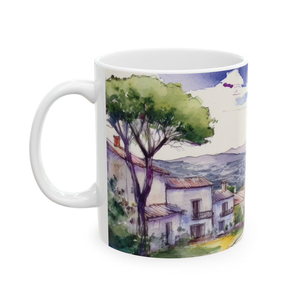 Ceramic Mug – Mediterranean Hilltop