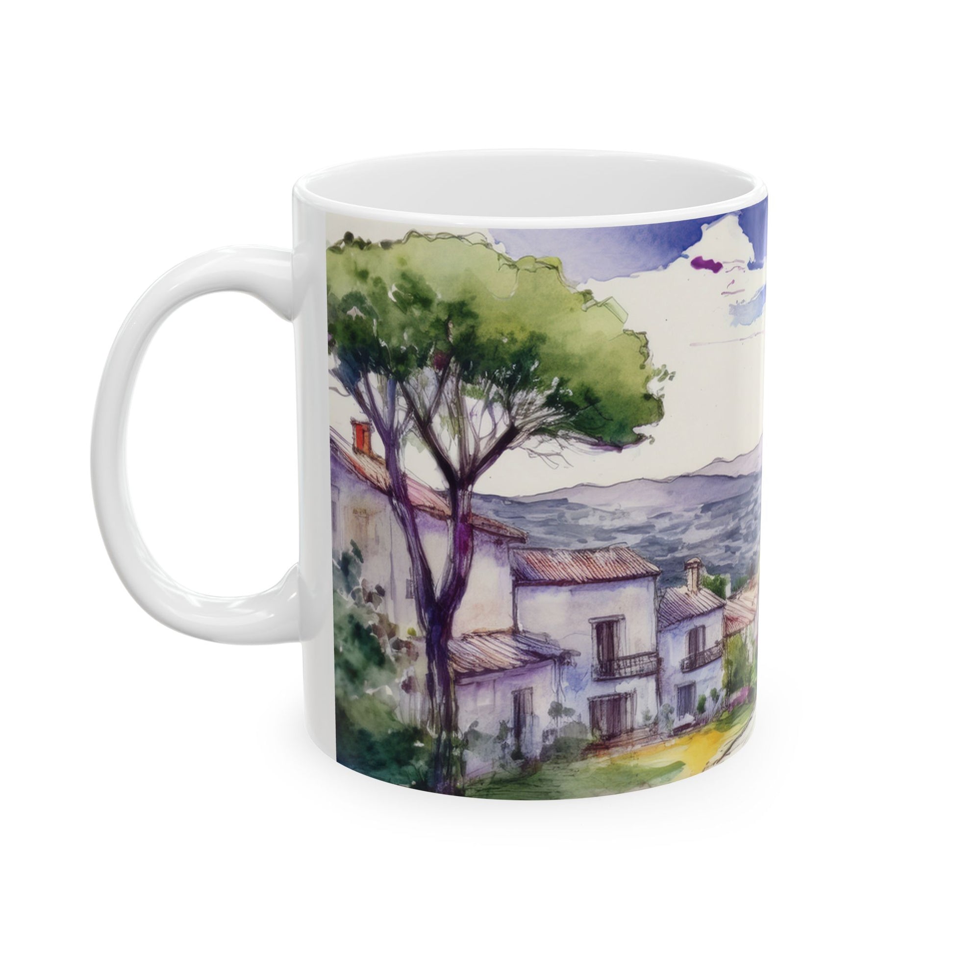 Ceramic Mug – Mediterranean Hilltop