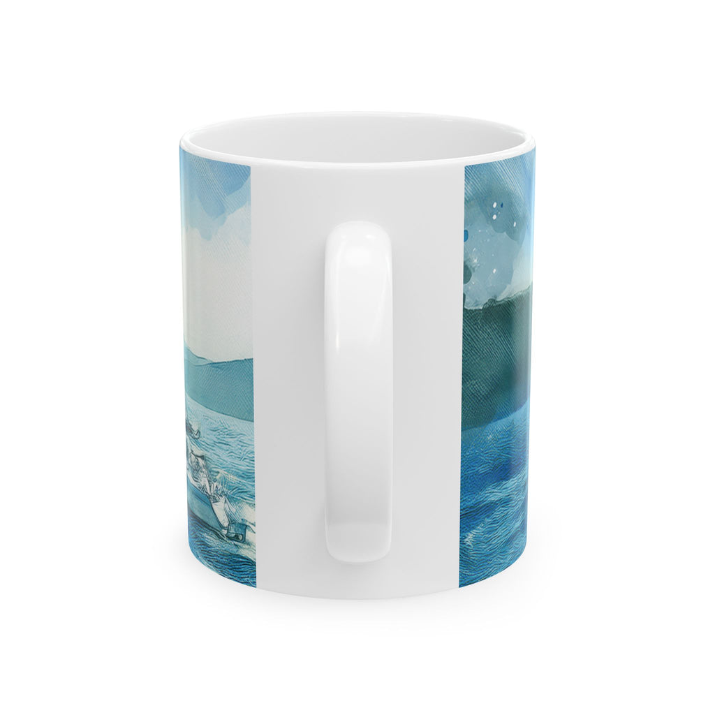 Ceramic Mug – Coastal Sailboats