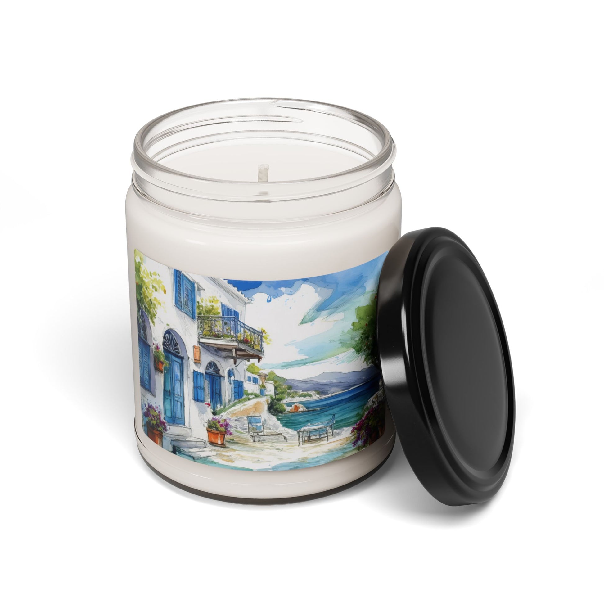 Scented Soy Candle - Mediterranean House by the Sea