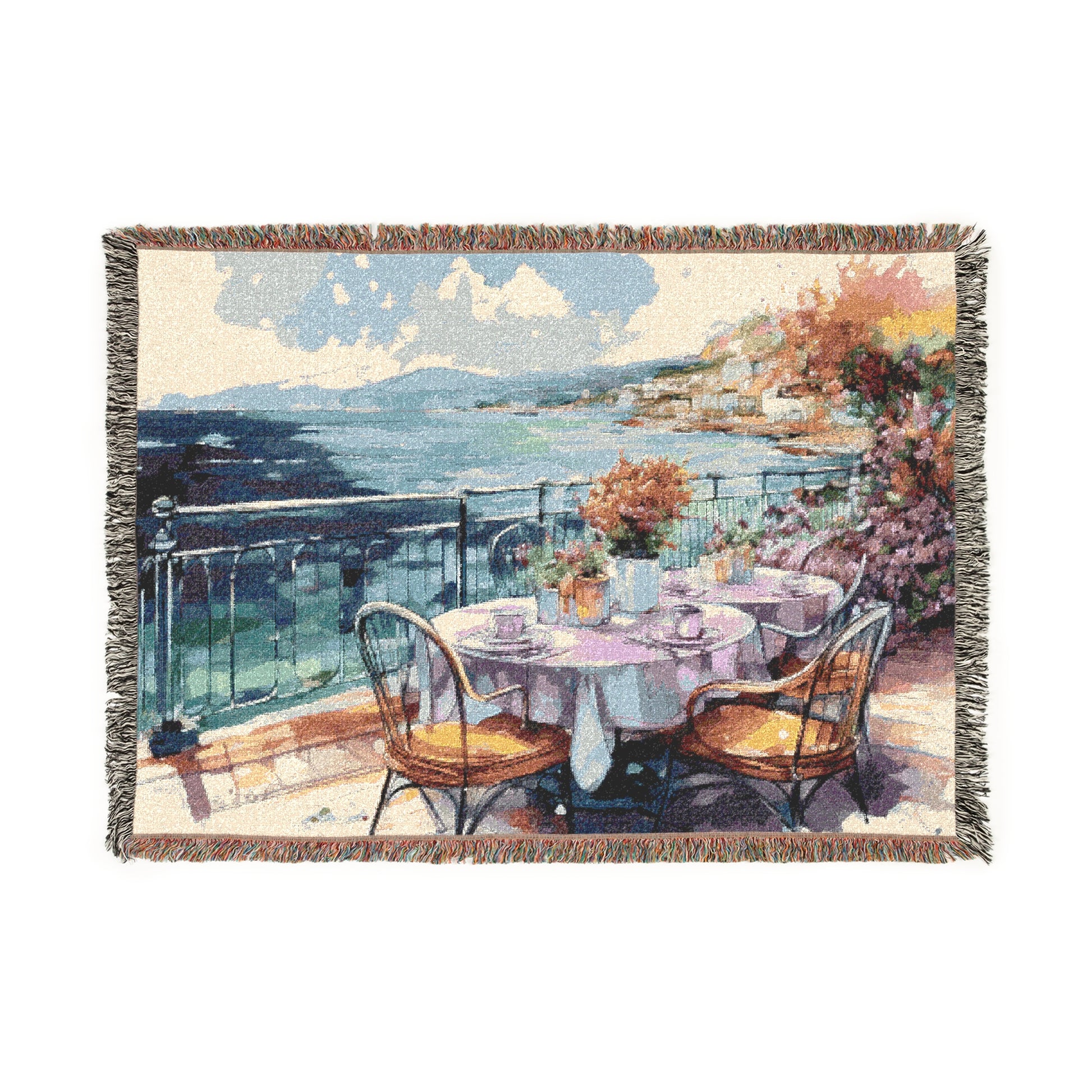 Woven Blanket - French Coastline Cafe