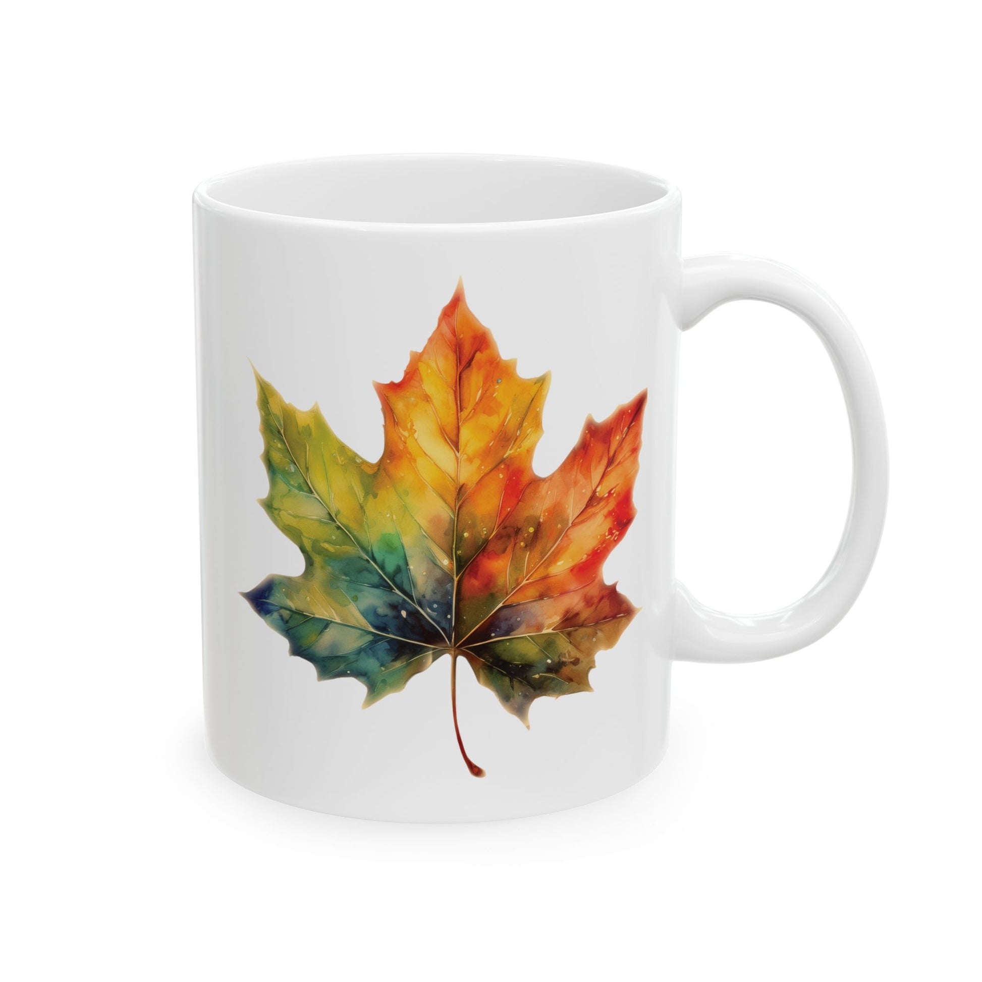Ceramic Mug - Colorful Maple Leaf