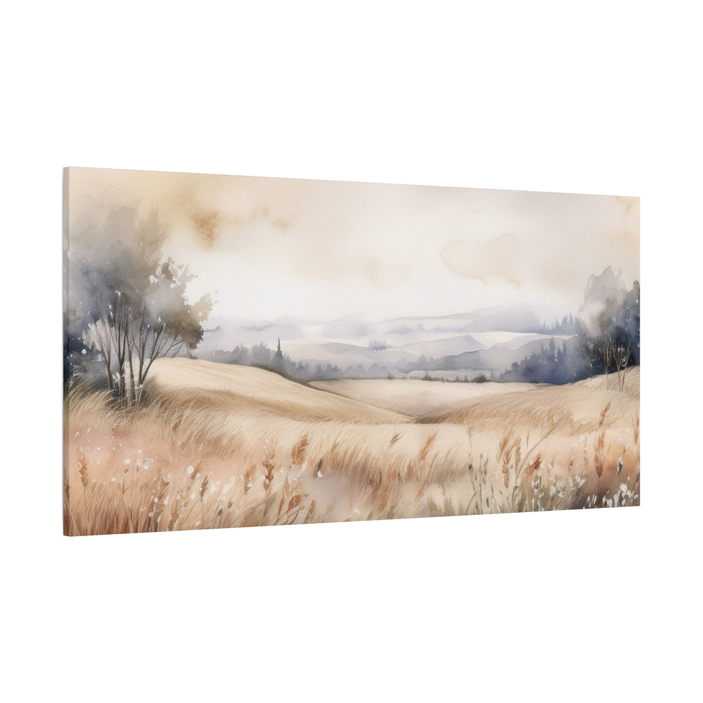 Canvas Wall Art – Soft Meadow Landscape 60×30 in