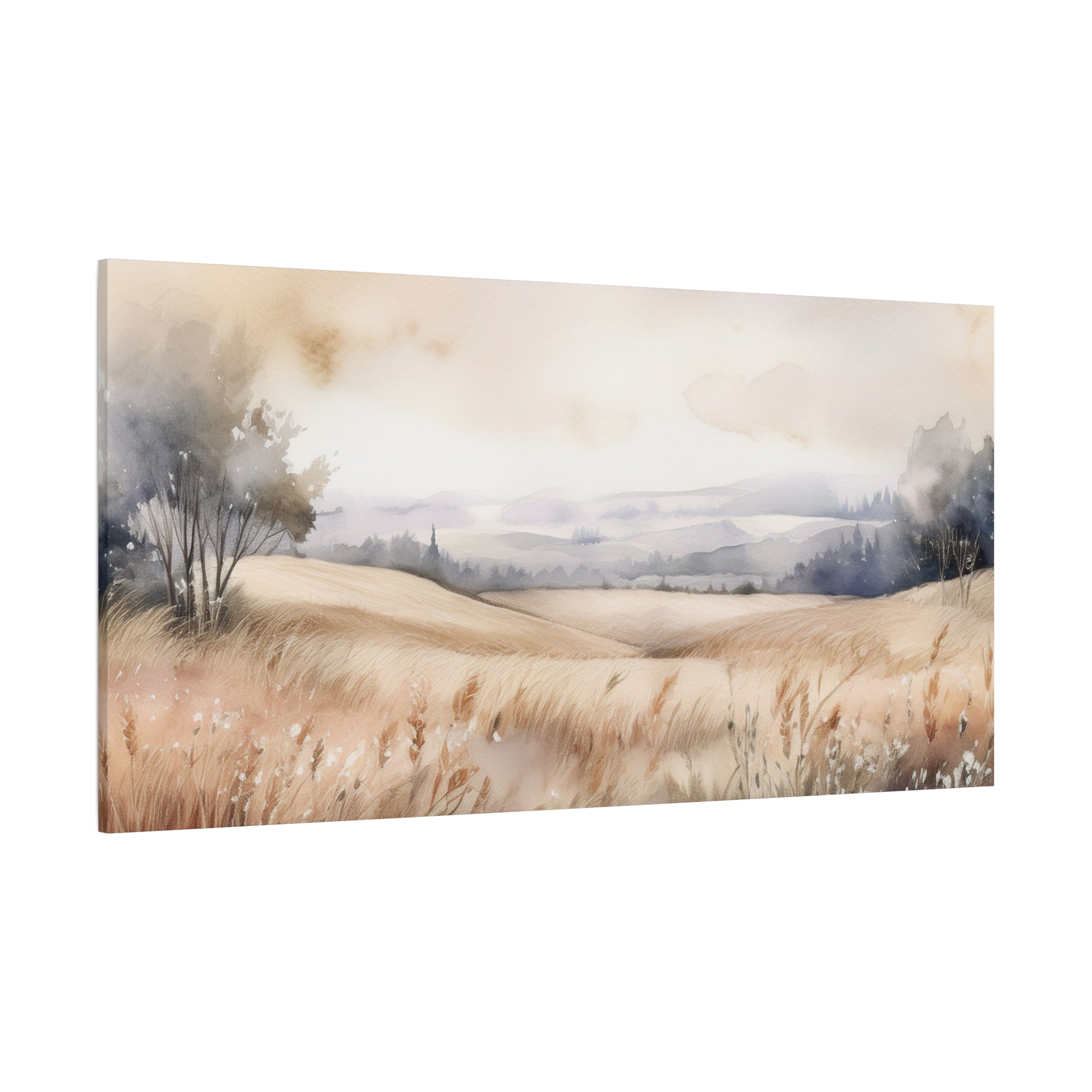 Canvas Wall Art – Soft Meadow Landscape 60×30 in