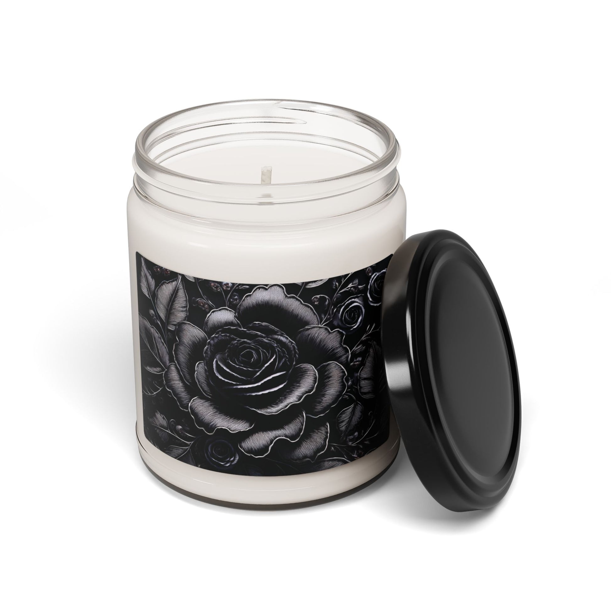 Scented Soy Candle - Midnight Elegance Large Rose